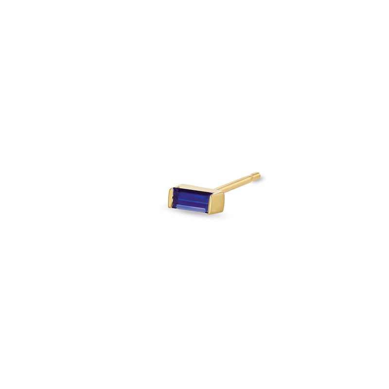 Zoë Chicco 14k Yellow Gold Blue Sapphire Baguette Stud Earring