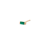 Zoë Chicco 14k Rose Gold Emerald Baguette Stud Earring