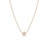 Zoë Chicco 14k Gold Midi Bitty Pavé Diamond Star Necklace