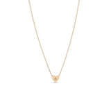 Zoë Chicco 14k Gold Midi Bitty Star Set Diamond Heart Necklace