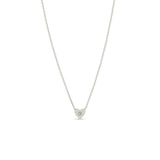 Zoë Chicco 14k Gold Midi Bitty Star Set Diamond Heart Necklace