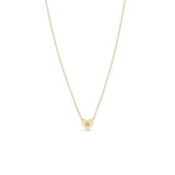 Zoë Chicco 14k Gold Midi Bitty Star Set Diamond Heart Necklace