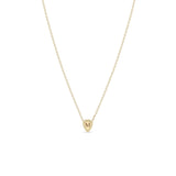 Zoë Chicco 14k Gold Engraved Initial Letter "M" Midi Bitty Shield Necklace