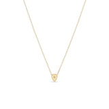 Zoë Chicco 14k Gold Midi Bitty Star Set Diamond Shield Necklace