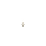 Zoe Chicco 14k white gold hamsa charm on a white background