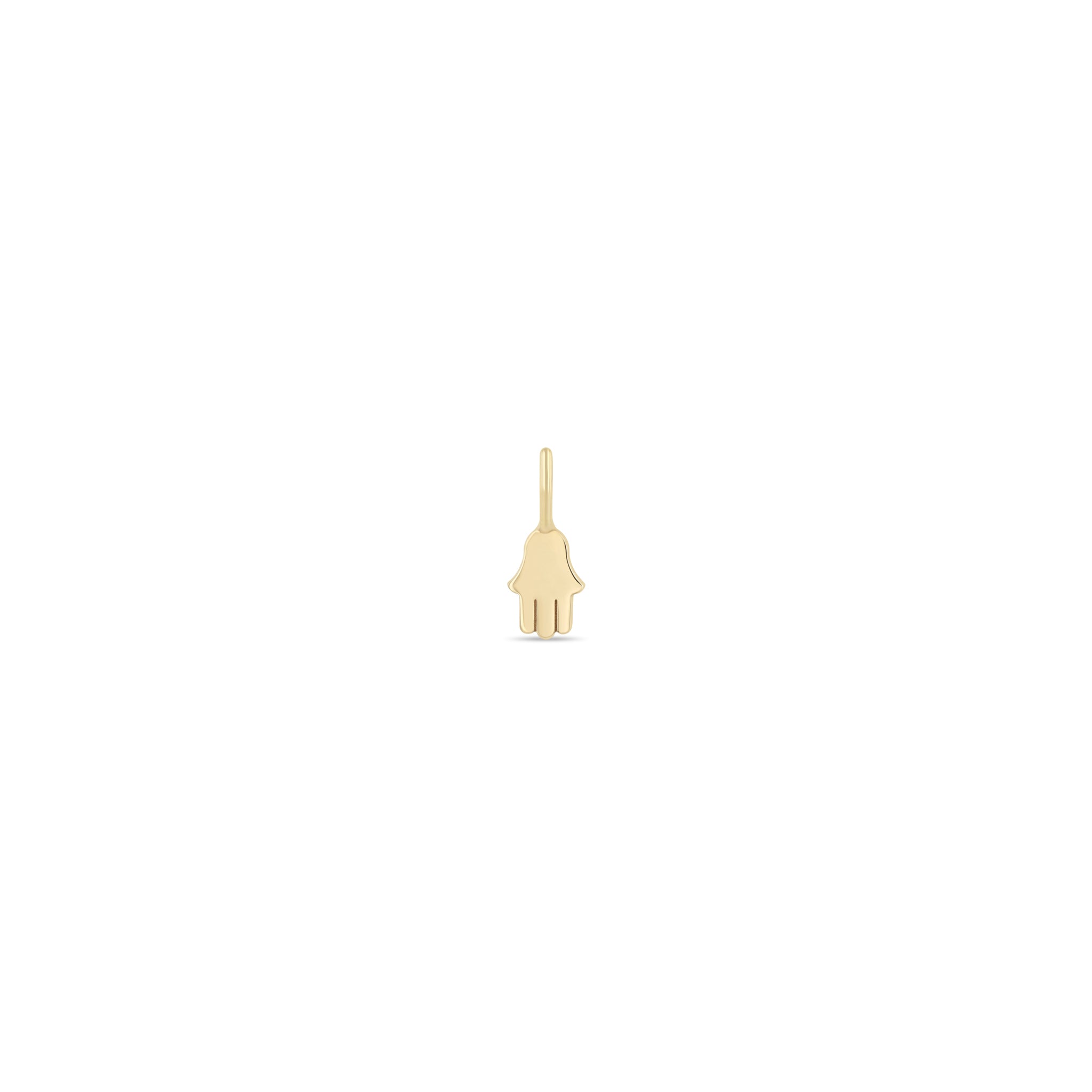 Zoe Chicco 14k gold hamsa charm on a white background