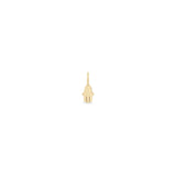 Zoe Chicco 14k gold hamsa charm on a white background