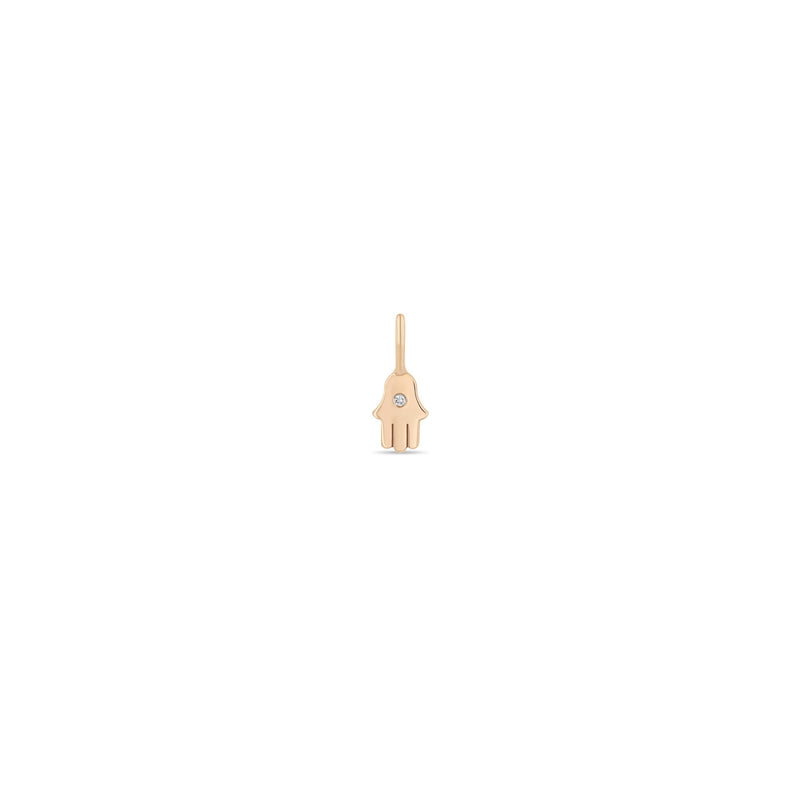 Zoë Chicco 14k Gold Midi Bitty Diamond Hamsa Charm Pendant