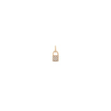 Zoë Chicco 14k Gold Midi Bitty Pavé Diamond Padlock Charm Pendant