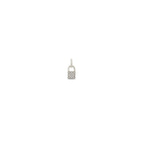 Zoë Chicco 14k Gold Midi Bitty Pavé Diamond Padlock Charm Pendant