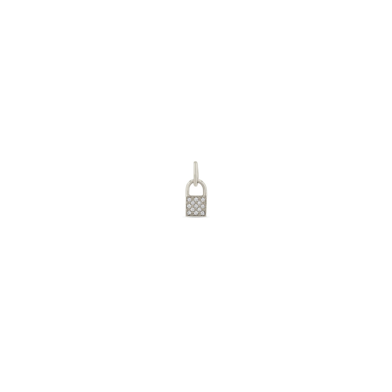 Zoë Chicco 14k Gold Midi Bitty Pavé Diamond Padlock Charm Pendant