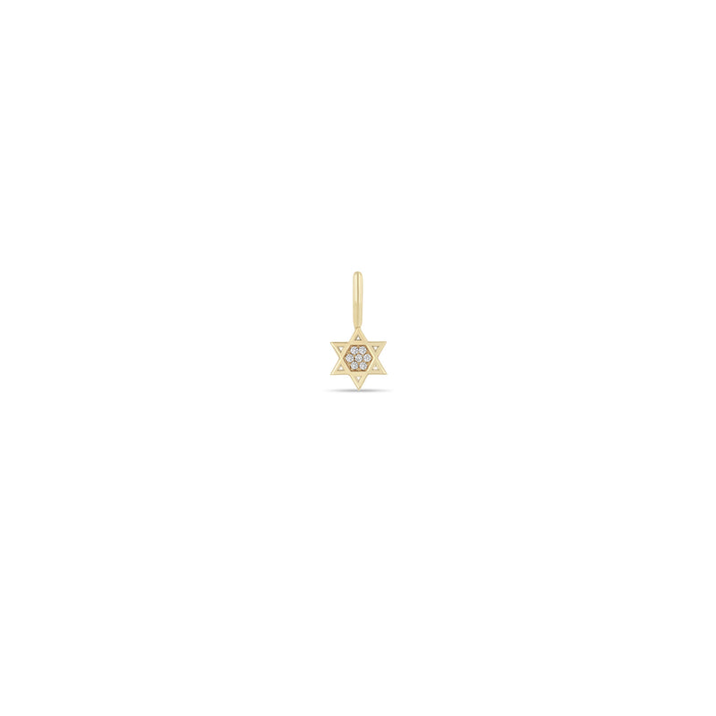 Zoë Chicco 14k Gold Midi Bitty Pavé Diamond Star of David Charm