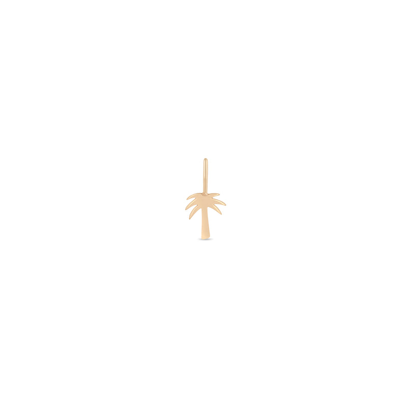 Zoe Chicco 14k rose gold palm tree charm on a white background