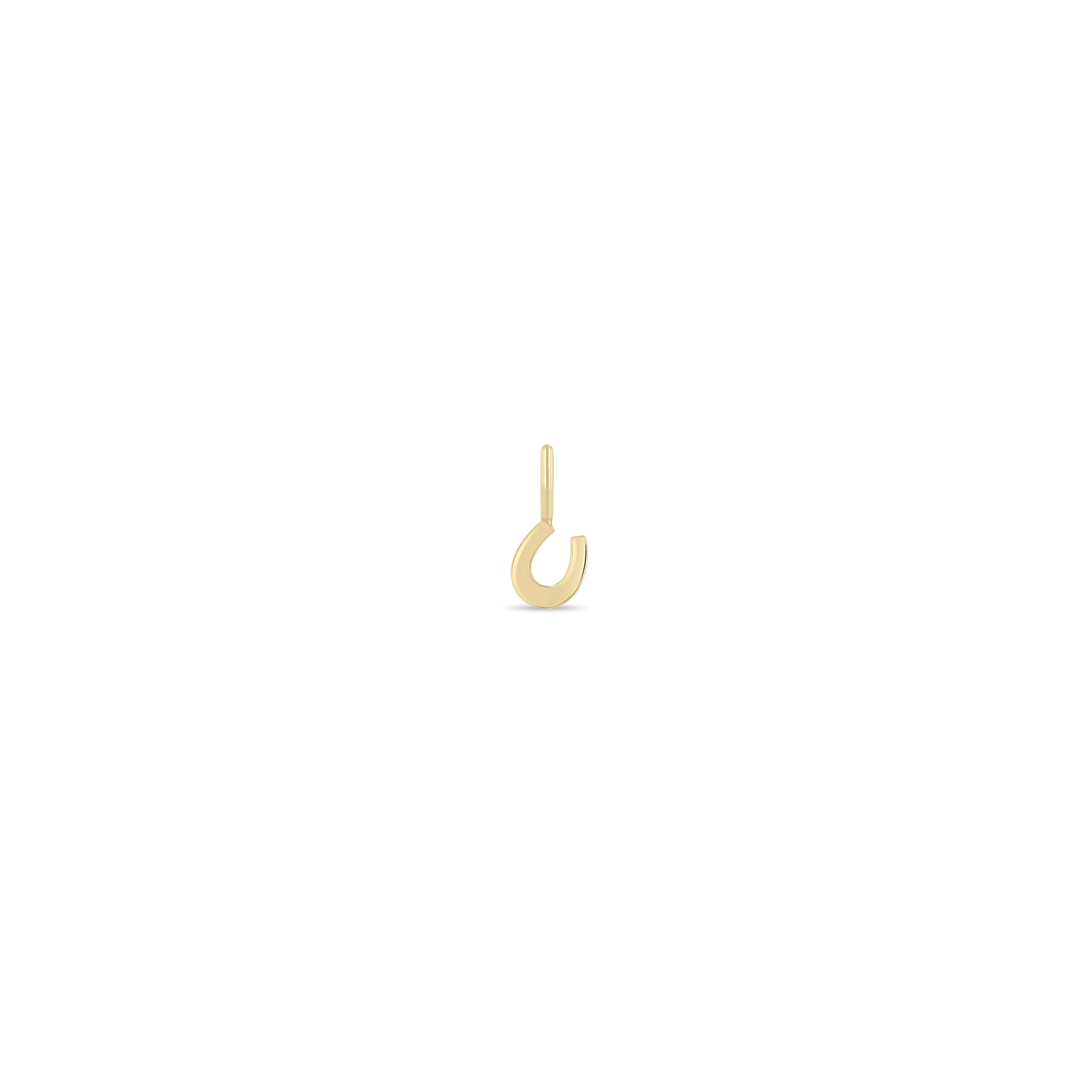 Zoe Chicco 14k gold horseshoe charm on a white background