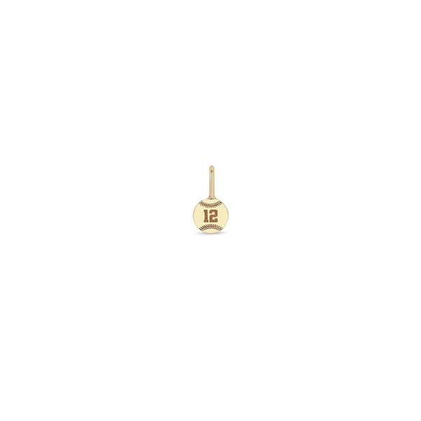 Zoë Chicco 14k Gold Midi Bitty Personalized Jersey Number "12" Baseball Charm