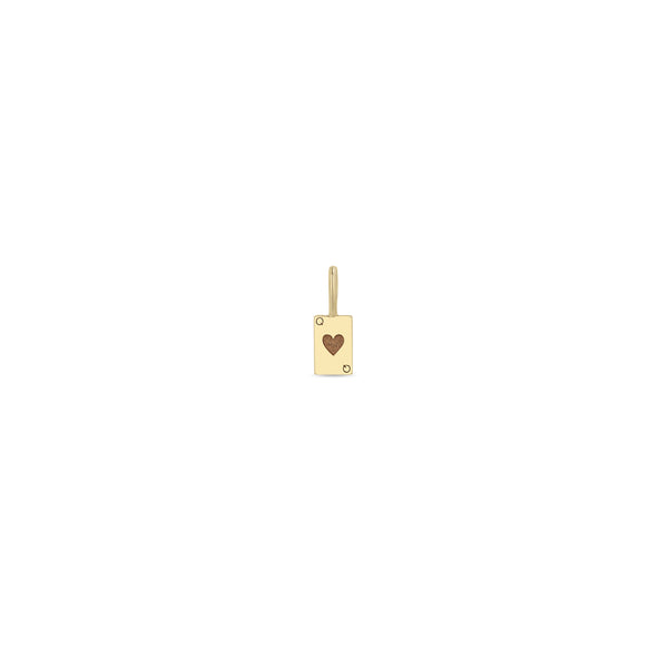 Zoë Chicco 14k Gold Midi Bitty Queen of Hearts Card Charm Pendant