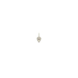 14k Single Engraved Initial Letter Midi Bitty Shield Charm