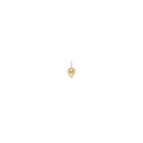 14k Single Engraved Initial Letter Midi Bitty Shield Charm