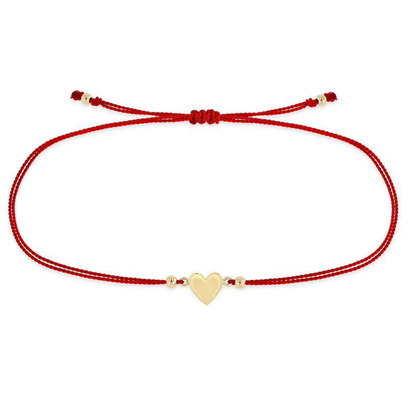 14k Midi Bitty Heart Cord Bracelet