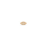 Zoë Chicco Single 14k Rose Gold Midi Bitty Single Diamond Evil Eye Stud Earring