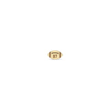 Zoë Chicco 14k Gold Midi Bitty Personalized Jersey Number Football Stud Earring engraved with the number 87