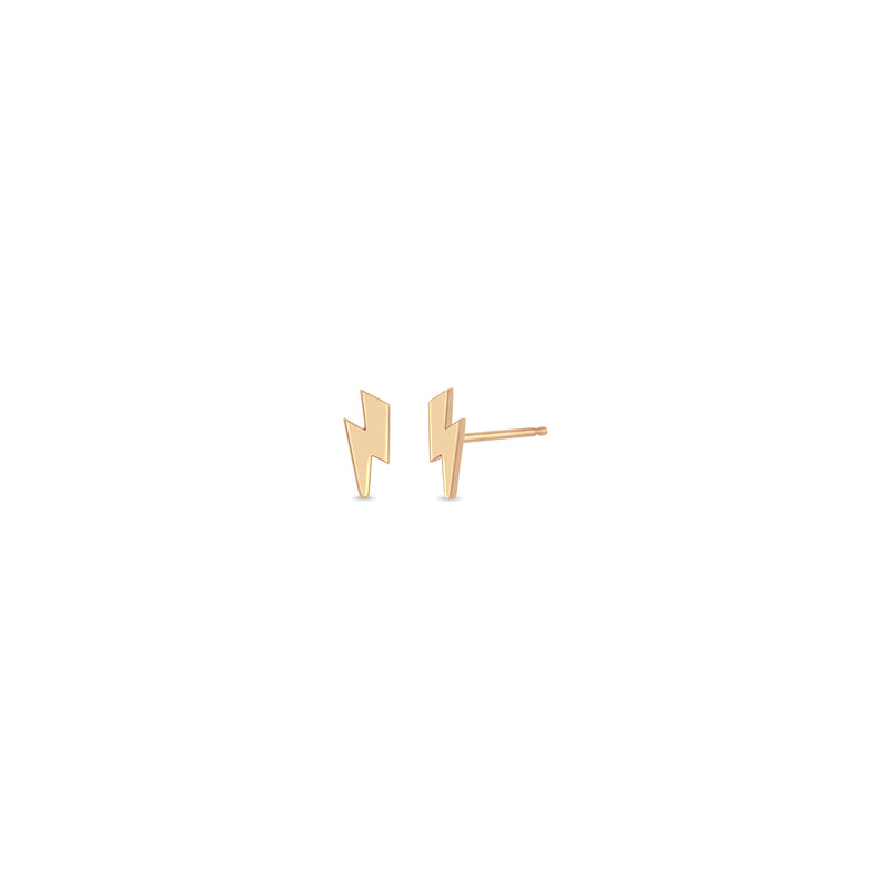 Zoë Chicco 14k Gold Midi Bitty Lightning Bolt Stud Earrings