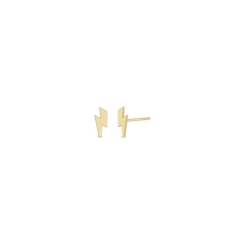 Zoë Chicco 14k Gold Midi Bitty Lightning Bolt Stud Earrings