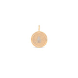 Zoë Chicco 14k Gold Pavé Diamond Hamsa Medium Sunbeam Medallion Clip On Charm Pendant