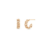 Zoë Chicco 14k Gold Medium Curb Chain Huggie Hoop Earrings