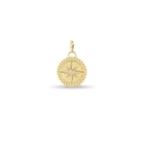 Zoë Chicco 14k Gold Medium Compass Medallion Clip On Charm Pendant