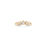 Zoe Chicco 14k rose gold ring with diamond accents on a white background