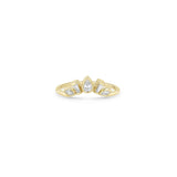 Zoe Chicco 14k gold ring with diamonds on a white background
