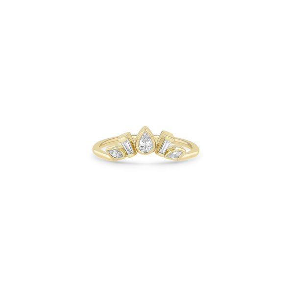 Zoe Chicco 14k gold ring with diamonds on a white background