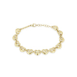 Zoe Chicco 14k gold heart mariner link chain bracelet on a white background