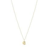 Zoe Chicco 14k gold chain necklace with a single heart shaped mariner link on a white background