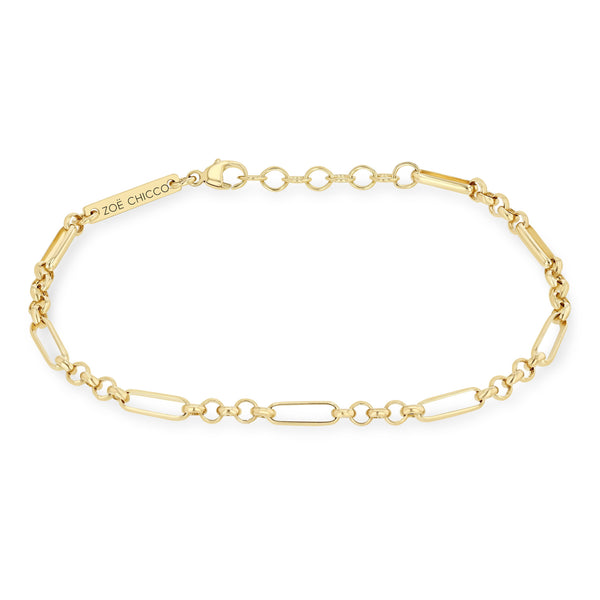 Zoe Chicco 14K Yellow Gold Horizontal 5 Linked Diamond Baguette Bracelet —  Etc