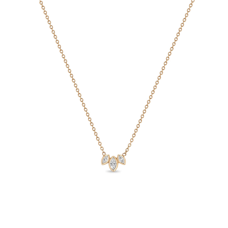 Zoë Chicco 14k Gold Marquise Diamond Fan Necklace – ZOË CHICCO