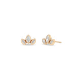 Zoë Chicco 14k Gold Marquise Diamond Fan Stud Earrings