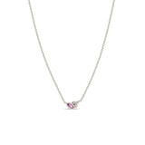 Zoë Chicco 14k Gold Marquise Pink Sapphire & Prong Diamond Trio Necklace