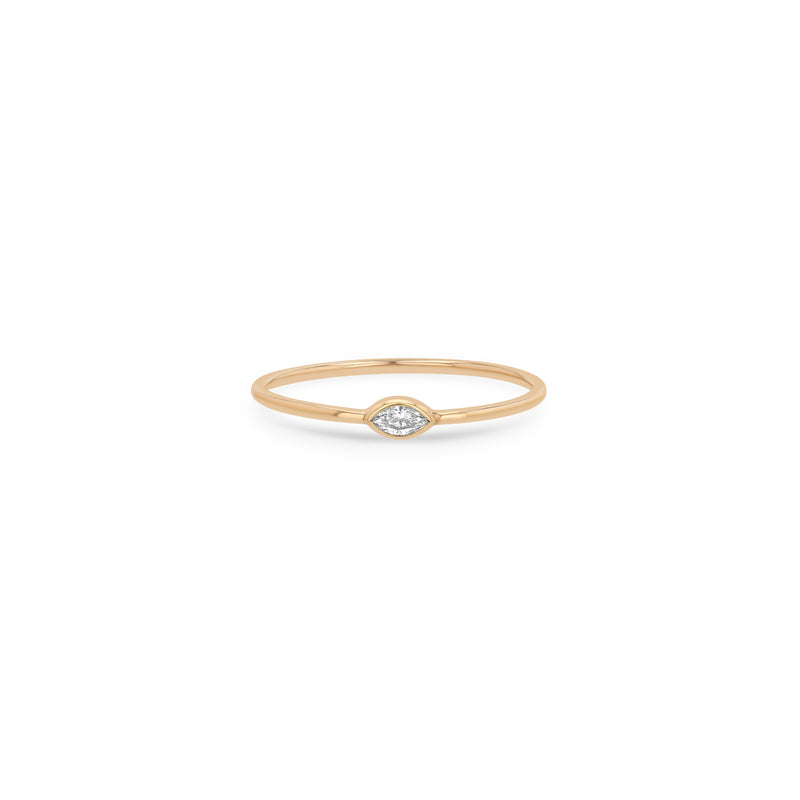 Zoë Chicco 14k Rose Gold Small Marquise Diamond Ring