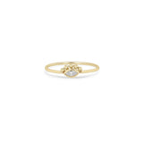 Zoe Chicco 14k gold ring with a small diamond and small beads on top with a white background