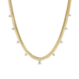 Zoë Chicco 14k Gold 9 Graduated Prong Diamond Medium Snake Chain Necklace