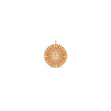 Zoë Chicco 14k Gold Medium Sunbeam Medallion Disc Charm Pendant
