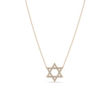 Zoë Chicco 14k Gold Medium Pavé Diamond Star of David Necklace