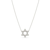 Zoë Chicco 14k Gold Medium Pavé Diamond Star of David Necklace