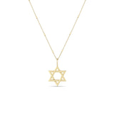 Zoë Chicco 14k Gold Medium Star of David Pendant Necklace