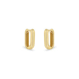 Zoë Chicco 14k Yellow Gold Thick Medium Oval Hinge Hoop Earrings