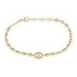 Zoë Chicco 14k Gold Single Large Mariner Link Small Mariner Chain Bracelet