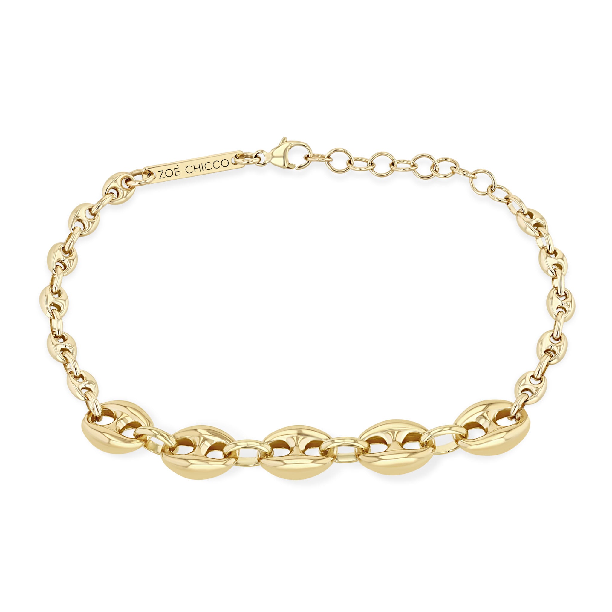 Zoë Chicco 14k Gold Mixed Small & Large Mariner Chain with
