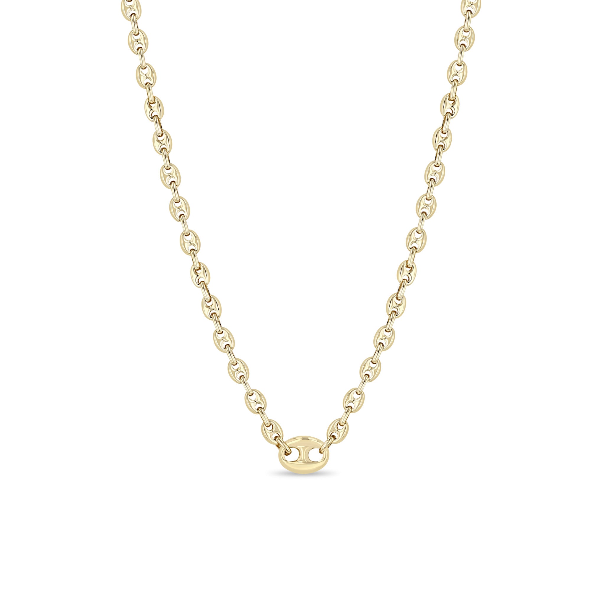 Zoë Chicco 14k Gold Single Large Mariner Link Small Mariner Chain Necklace